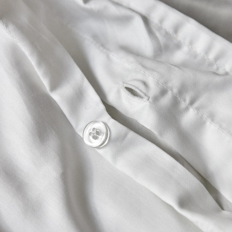 Scallop Edge King Duvet Set- Silver