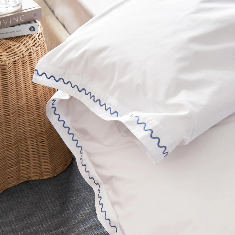 Wave Gulf King Duvet Set- China Blue