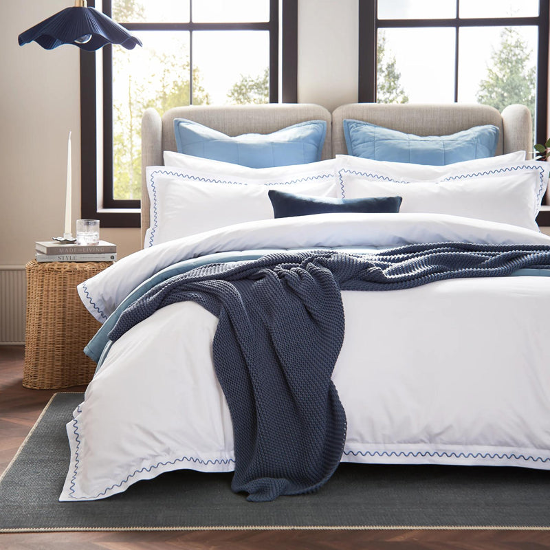 Wave Gulf King Duvet Set- China Blue