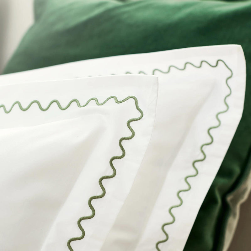 Wave Double Duvet Set- Teal